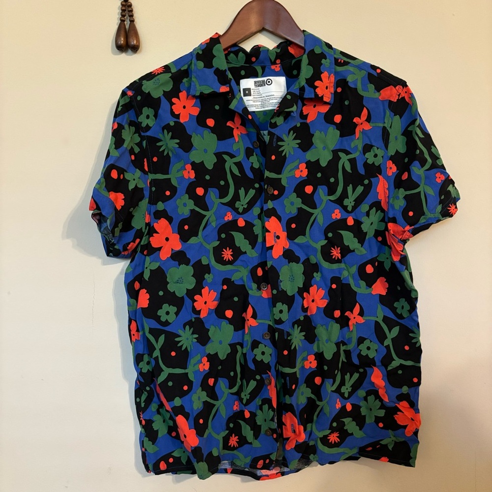 Simons Black Floral HawaiianShirt